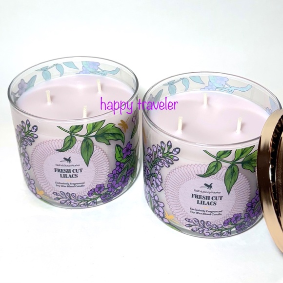 FRESH CUT LILACS 3 Wick Candle - Picture 2 of 5